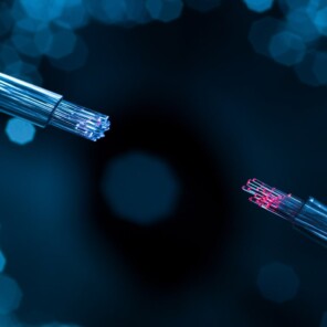 fiber optic cables connecting gap